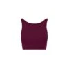 Angela Halter Top With Cross Straps Plum Caspia