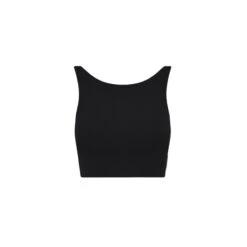 Angela Halter Top With Cross Straps Black Beauty