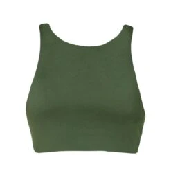 Azalea Halter Bra In Activeknit - Forest