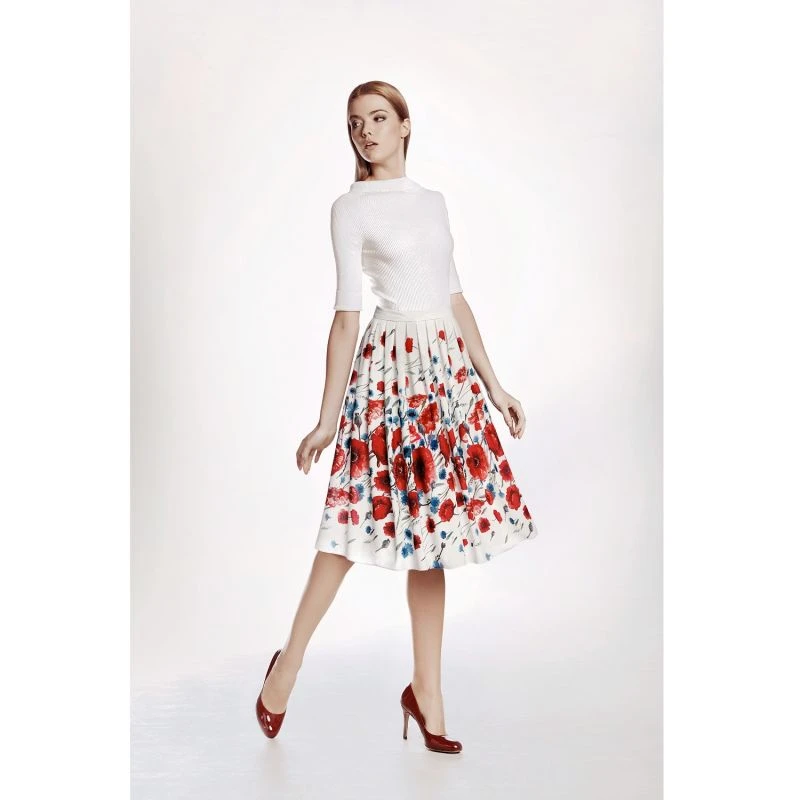 Poppy Floral Print Midi Skirt 2 Poppy Floral Print Midi Skirt - Image 2