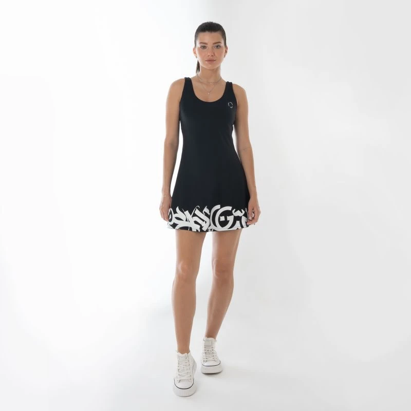 Bernessi Aswad Khatt Tennis Dress Black 4 Bernessi Aswad Khatt Tennis Dress Black - Image 4