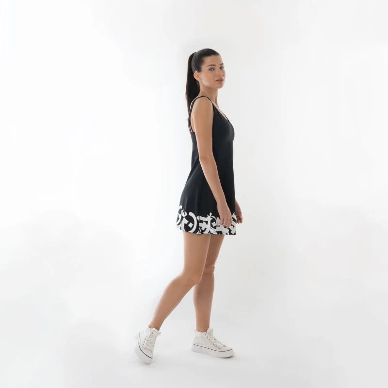 Bernessi Aswad Khatt Tennis Dress Black 2 Bernessi Aswad Khatt Tennis Dress Black - Image 2