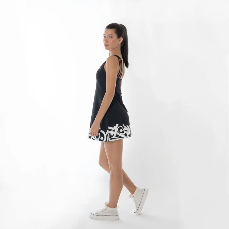 Bernessi Aswad Khatt Tennis Dress Black 5 Bernessi Aswad Khatt Tennis Dress Black - Image 5