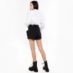 High Waisted Cotton Black Shorts -Other || Traffic People Shop bihzw1sgc048knjvqcbm