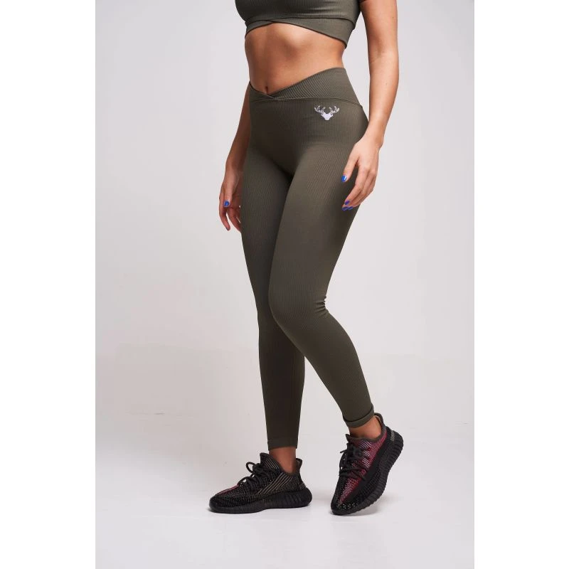 Evlan Recycled Rib Criss Cross Legging – Petrol 4 Evlan Recycled Rib Criss Cross Legging – Petrol - Image 4