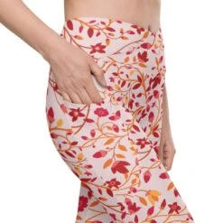 High Waist Yoga Leggings In Red Garden -Other || Traffic People Shop bjat3o4mxmn3jfgy9ggy