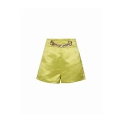 Bliss Green High Waisted Satin Shorts