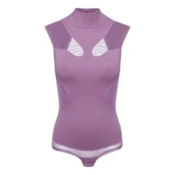 Body Due Cutouts Tulle Tank Top - Pink & Purple