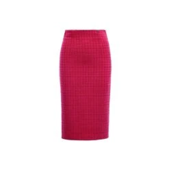 Bouclé Pencil Skirt Pink