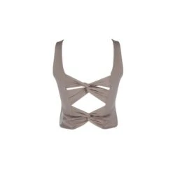 Bow Long Bra - Taupe
