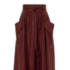 Designer Faux Leather Midi Skirt Bordo -Other || Traffic People Shop bp5xbfnsbizzirsqf12j