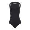 Mesh Back Swimmer Due Tech Bio Attivo Bodysuit Grigio Scuro