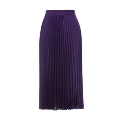 Pleated-Satin Skirt