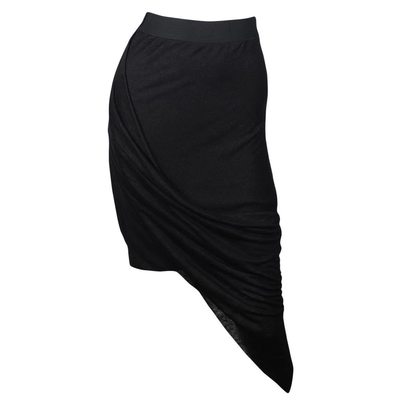 Fall Out A-Symmetric Black Linen Jersey Skirt 1 Fall Out A-Symmetric Black Linen Jersey Skirt