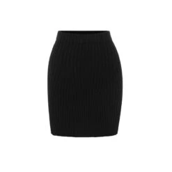 C'est Belle Knit Mini Skirt - Black