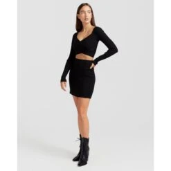 C'est Belle Knit Mini Skirt - Black -Other || Traffic People Shop c est belle knit mini skirt black b4a0a4fb0438b2066fc071d6b9c2ad9a