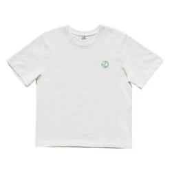 Earth Embroidered Organic Cotton T-Shirt White