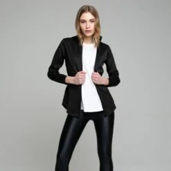 Cadence Jacket In Shiny Black -Other || Traffic People Shop cadence jacket in shiny black 8467540205b6aa04543708cb857924fa