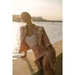 Cerejeira - High Waisted Pink Skirt W/ Pockets -Other || Traffic People Shop cerejeira casaco 2ab0b76dc1a39057a222c3e754dded77