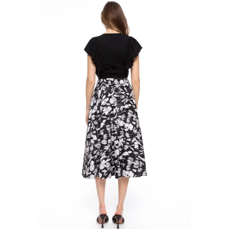 Ruffle Detail Crop Top - Black 5 Ruffle Detail Crop Top - Black - Image 5