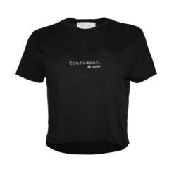 Black Confident Cropped Tee
