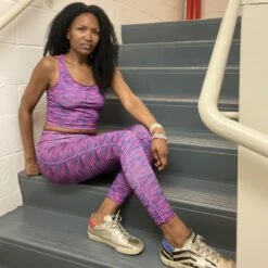 Cropped Tank Top - Fuschia & Blue Print -Other || Traffic People Shop cropped tank top fuschia blue 63ce63da97d254d52fa3a673c6257a05