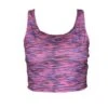 Cropped Tank Top - Fuschia & Blue Print