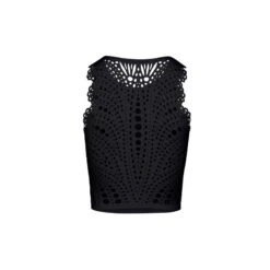 Cropped Tank Top In Black