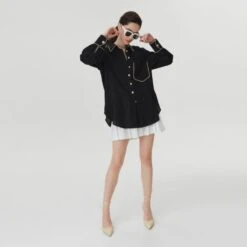 Oversized Linen Shirt In Black -Other || Traffic People Shop dackjfgtblpdligbzaps