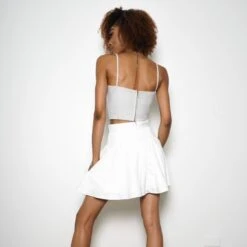 Danielle High-Waisted White Mini Skirt -Other || Traffic People Shop danielle high waisted mini skirt c73f71cc3727d0f82b8605fdcdff5cdc