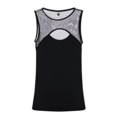 Mesh Back Top Nero Black