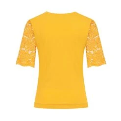 Mustard Cotton Lace Sleeve T-Shirt -Other || Traffic People Shop dd6h29gpxydlmvw8gekg