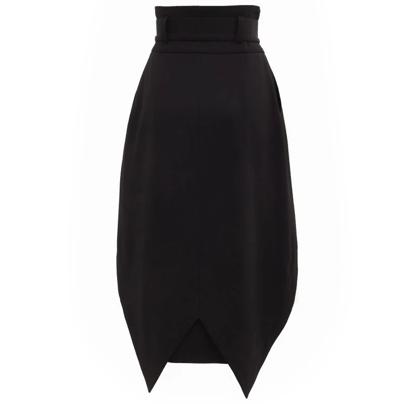 Designer Double Midi Skirt Black 6 Designer Double Midi Skirt Black - Image 6