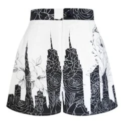 Dre Denim Shorts - Black And White