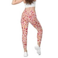 High Waist Yoga Leggings In Red Garden -Other || Traffic People Shop ecbkxzztlyqfrifn9v6z