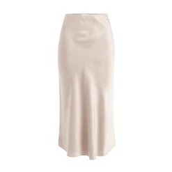 Silk Effortless Slip Skirt Sand Neutrals