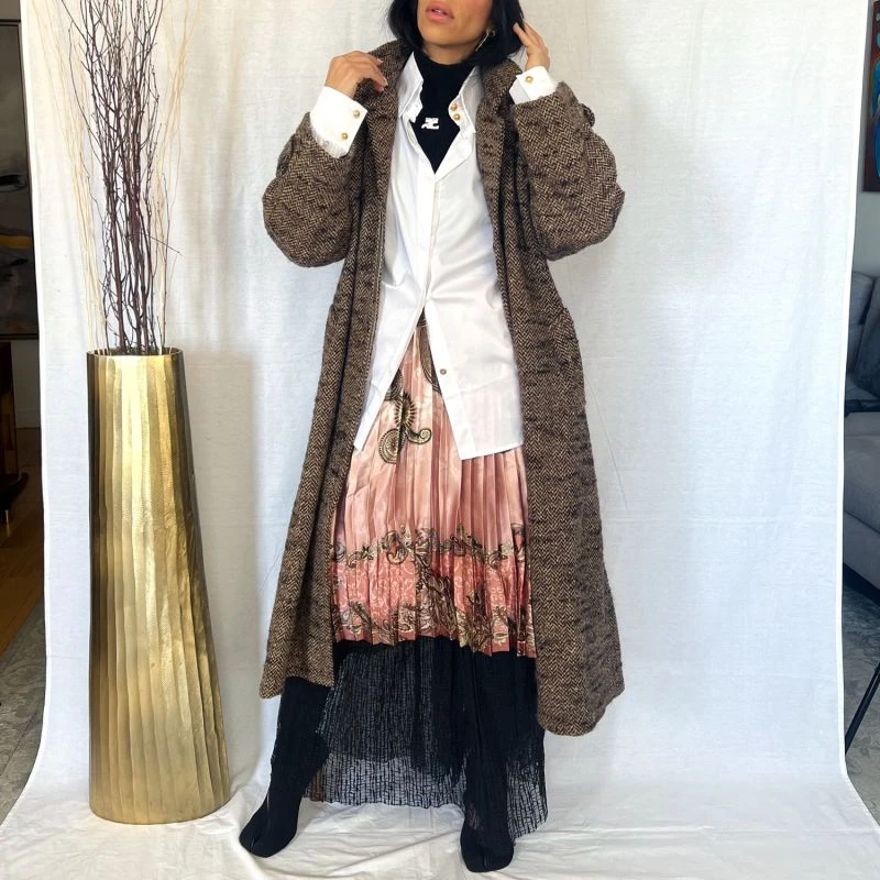 Embroidered Pleated Scarf Midi Skirt In Pink 3 Embroidered Pleated Scarf Midi Skirt In Pink - Image 3