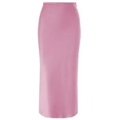 Essentials - Satin Midi Skirt - Dusty Pink
