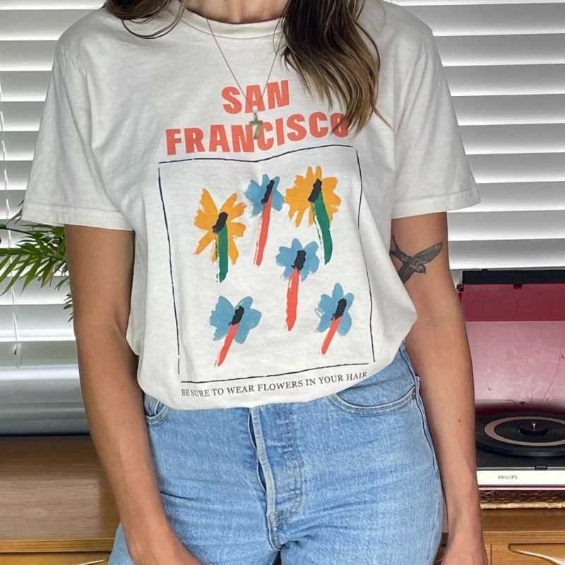 San FranciscoOversized Retro Slogan T-Shirt 5 San FranciscoOversized Retro Slogan T-Shirt - Image 5