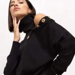 Viscose Blend Turtleneck Black Sweater -Other || Traffic People Shop etqokoup4kup9bz2yfmn