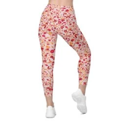 High Waist Yoga Leggings In Red Garden -Other || Traffic People Shop f51q8nienlnixmqxebcc