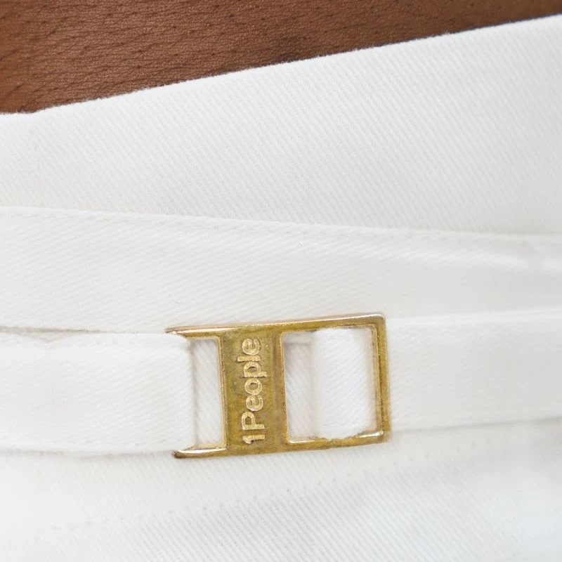 Florence Organic Cotton Twill Bermuda Shorts In White Dove 6 Florence Organic Cotton Twill Bermuda Shorts In White Dove - Image 6