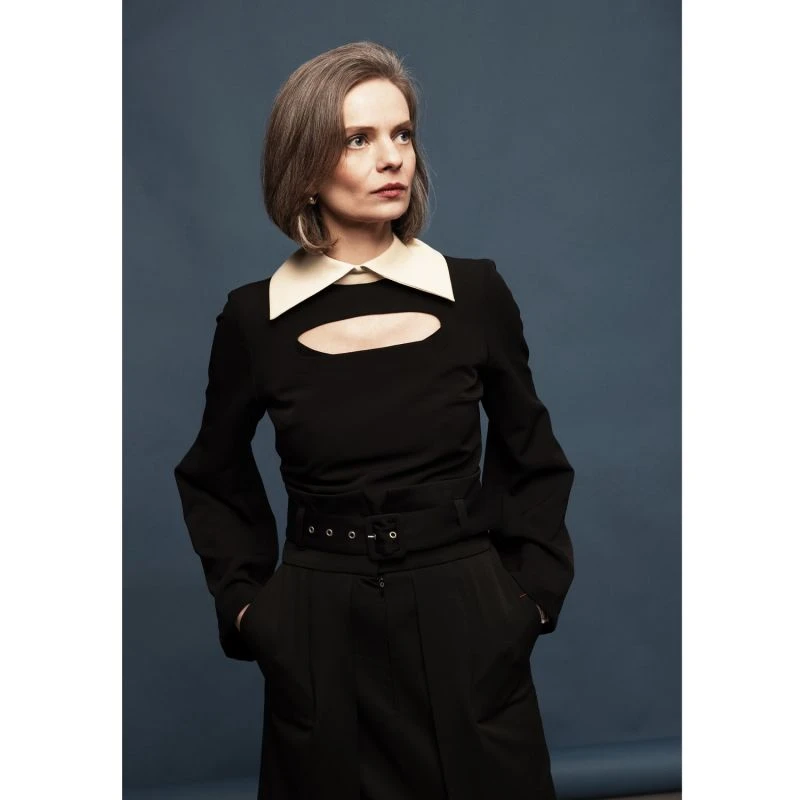 Designer Double Midi Skirt Black 5 Designer Double Midi Skirt Black - Image 5