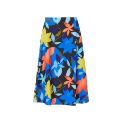 Flowered Poplin Skirt
