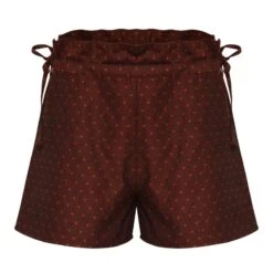 Holly Shorts In Organic Cotton Burgundy Dots