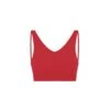 Gisele V-Neck Sports Bra With Double Spaghetti Straps Chinese Red