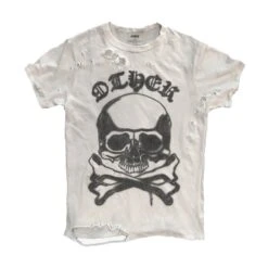 Other Graffiti Skull & Crossbones - Thrasher T-Shirt - White