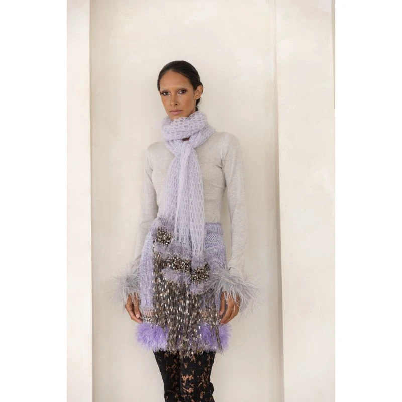 Lavender Handmade Knit Midi Skirt 12 Lavender Handmade Knit Midi Skirt - Image 12