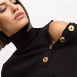 Viscose Blend Turtleneck Black Sweater -Other || Traffic People Shop huzkzezc8vkkbhi3tdyj