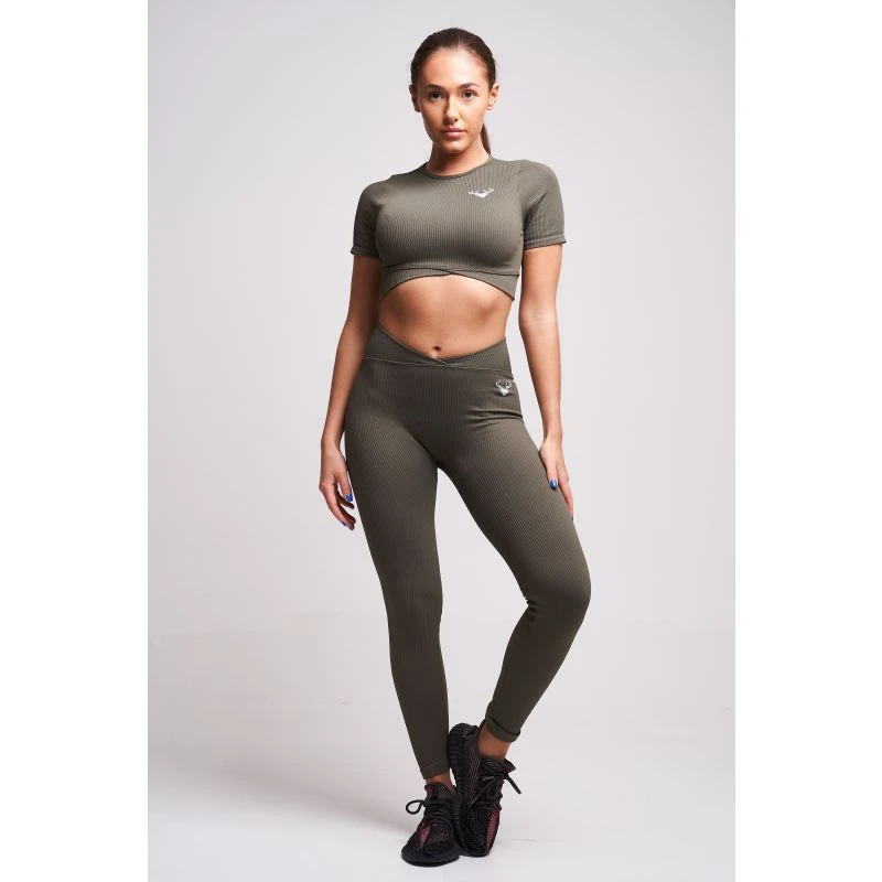 Evlan Recycled Rib Criss Cross Legging – Petrol 7 Evlan Recycled Rib Criss Cross Legging – Petrol - Image 7